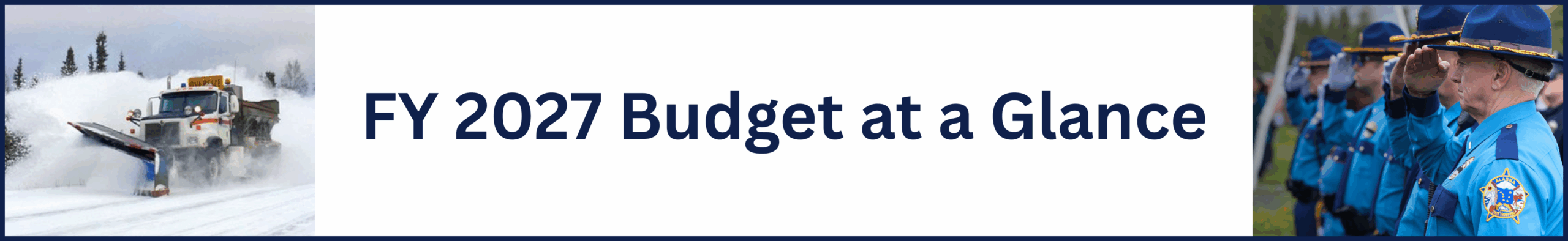 FY 2027 Budget at a Glance Banner